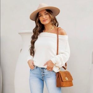 Off the shoulder long sleeve